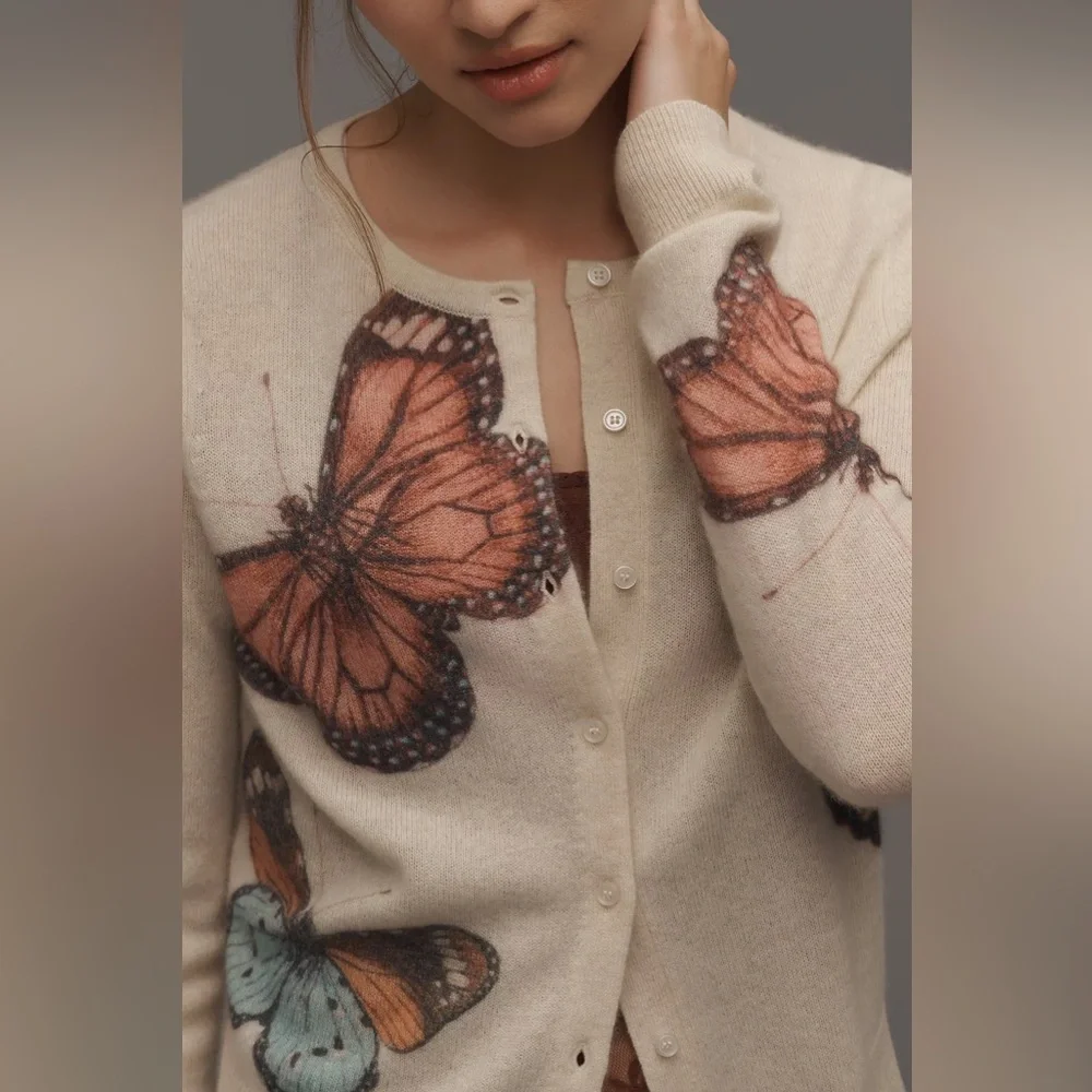 Anthropologie The Juliet Cashmere Cardigan Sweater - Picture 3 of 6